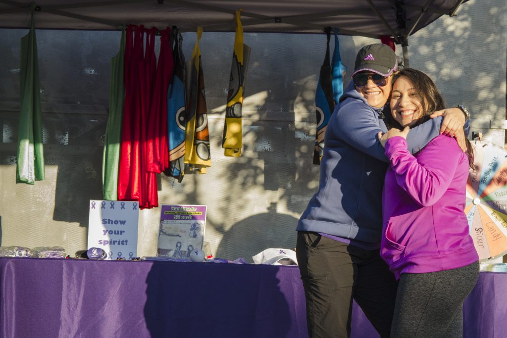 Christine at a community event with Laura, one of our Patient Specialists.