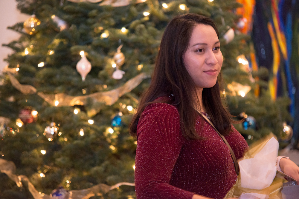 Christine at an EFCST Christmas party.