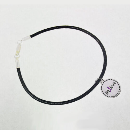 "Believe" Leather Cord Bracelet