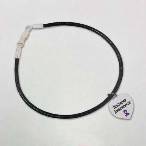 Leather Cord Epilepsy Bracelet